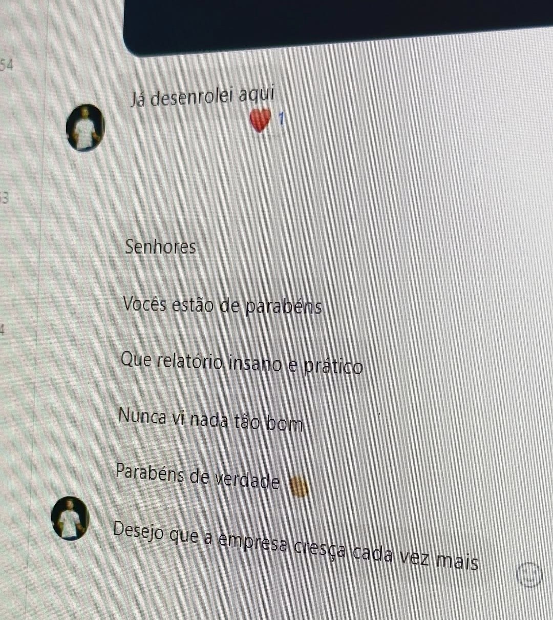 Real client comment screenshot